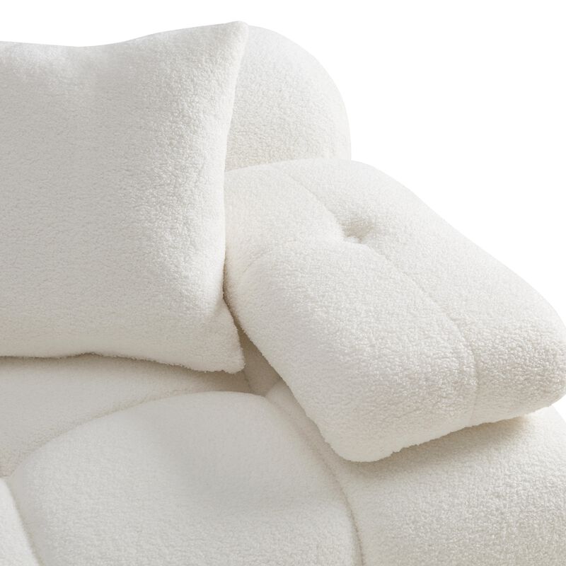 Calliope Cream Vegan Shearling Modular Sofa