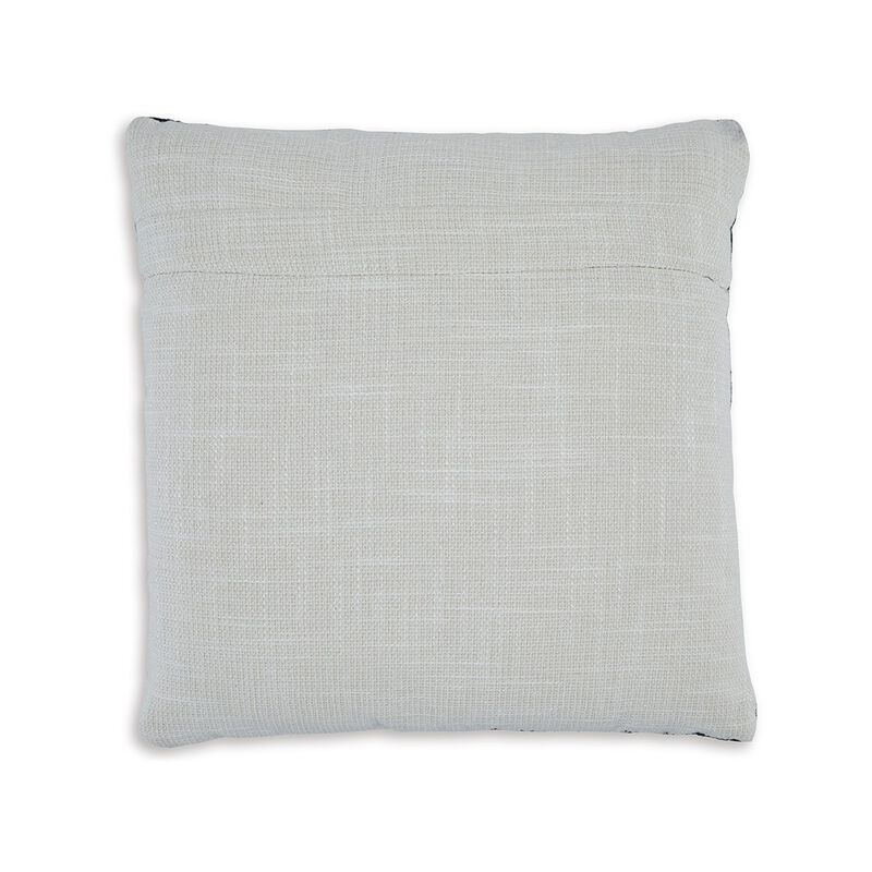 Loey Accent Pillow Set of 4, Indoor Outdoor Chevron, Black Gray Polyester -