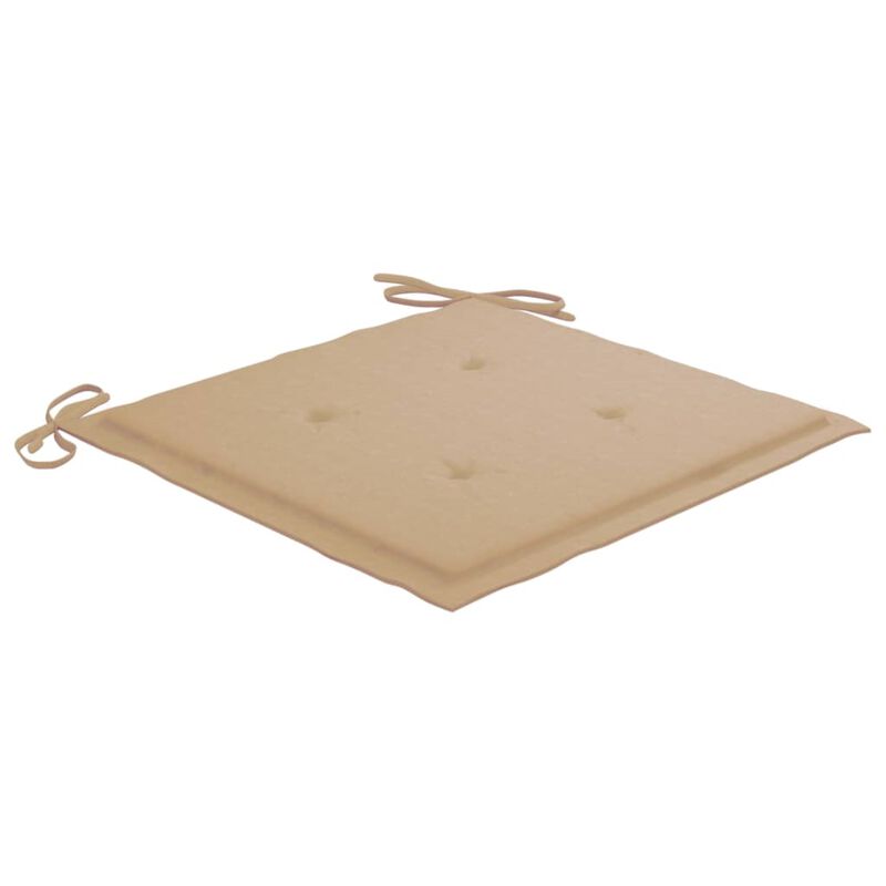 vidaXL Garden Chair Cushions 4 pcs Beige 19.7"x19.7"x1.6" Fabric