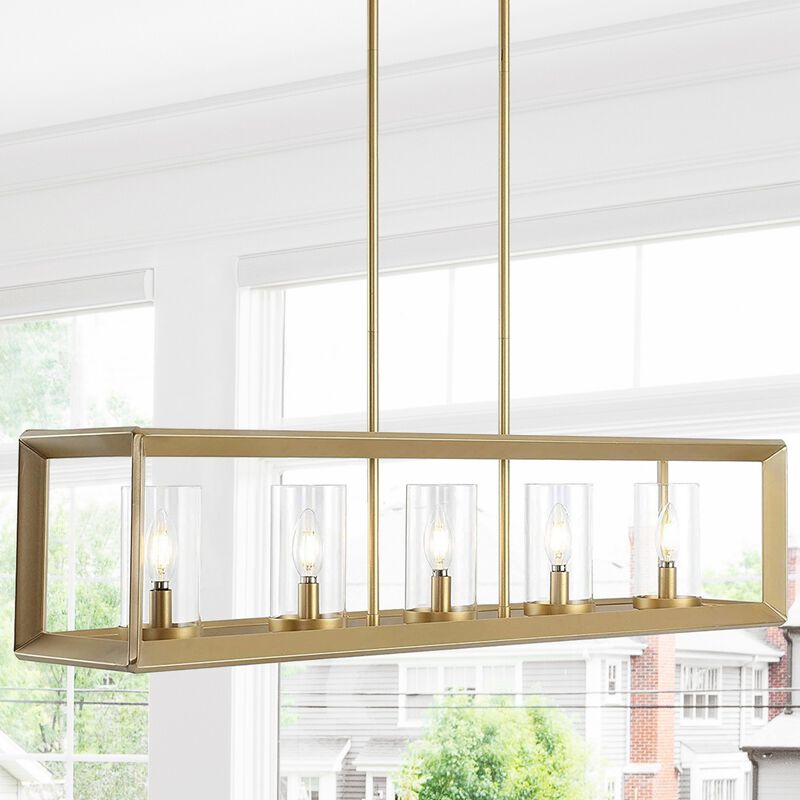 Anna Linear Metal/Glass LED Pendant