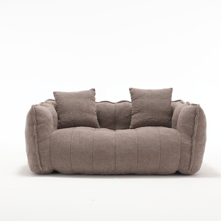 Merax Chenille Lazy Bean Bag Loveseat for Living Room