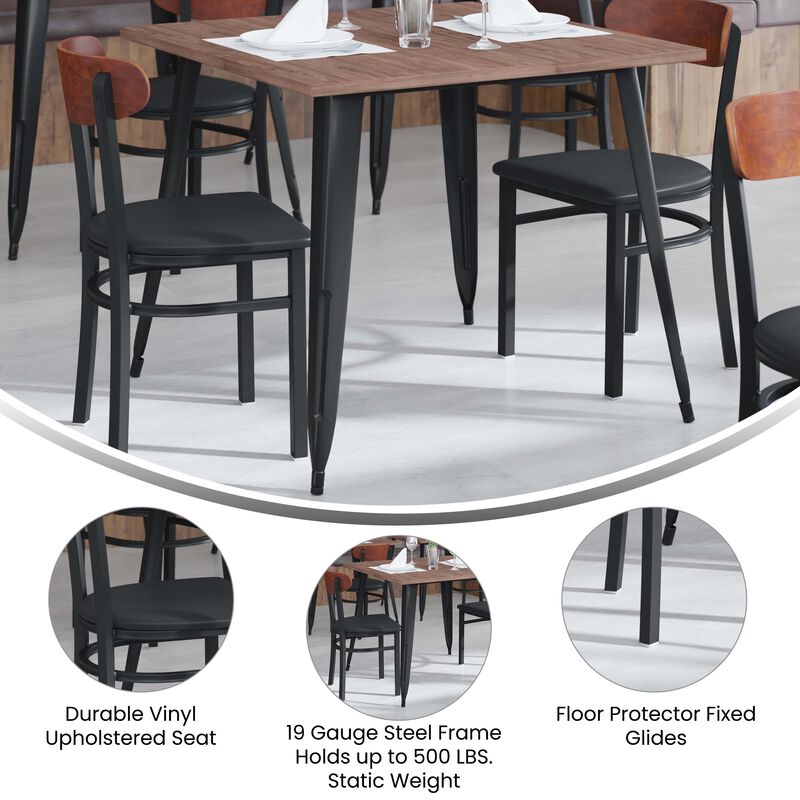 Metal/Wood Restaurant Chairs