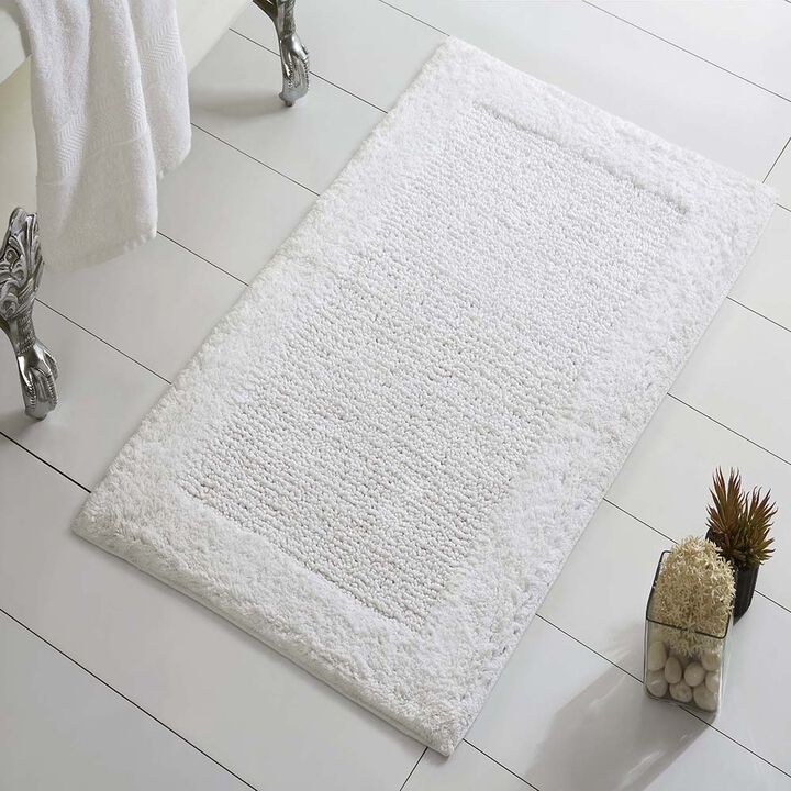 Knightsbridge Naples 220 GSF Non Skid Back Bath Rug 24 x 40 - Light Blue