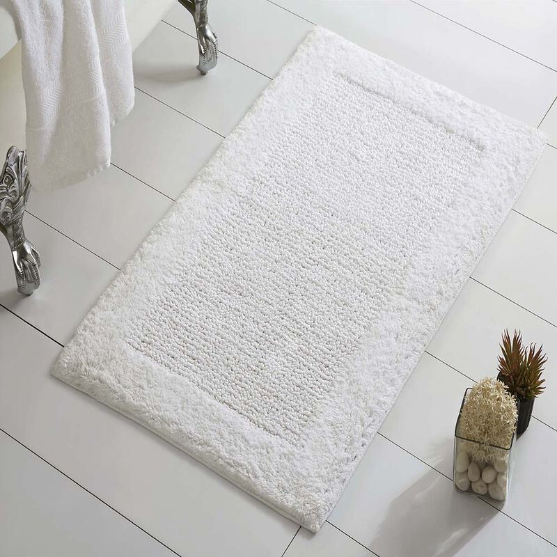 Knightsbridge Naples 220 GSF Non Skid Back Bath Rug 24 x 40 - Light Blue