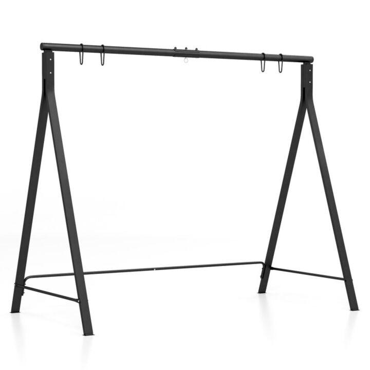 Hivvago Patio Metal Swing Stand with A-Shaped Structure Hivvago Patio Metal Swing Stand with A-Shaped Structure