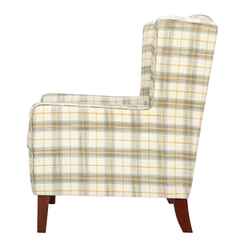 Jofran Thompson Traditional Vintage Classic Wingback Upholstered Accent Chair