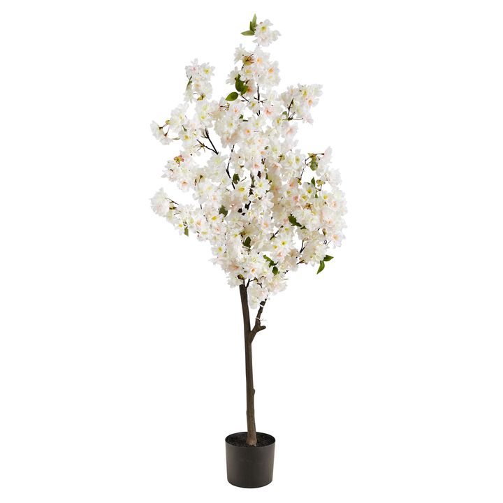 Hivvago 5 Feet Cherry Blossom Artificial Tree