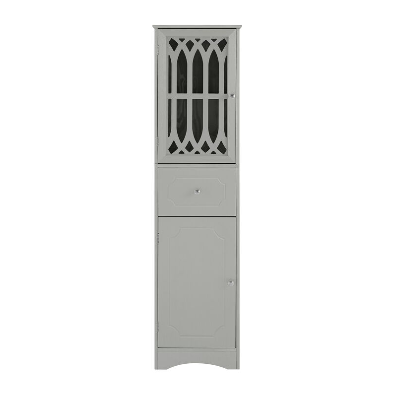Merax  Freestanding Linen Cabinet Bathroom Storage Cabinet