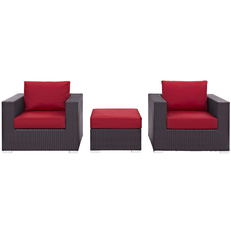 Modway - Convene 3 Piece Outdoor Patio Sofa Set