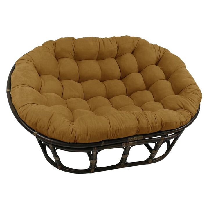 Blazing Needles 78-inch by 58-inch Solid Microsuede Double Papasan Cushion  93304-78-MS-CM
