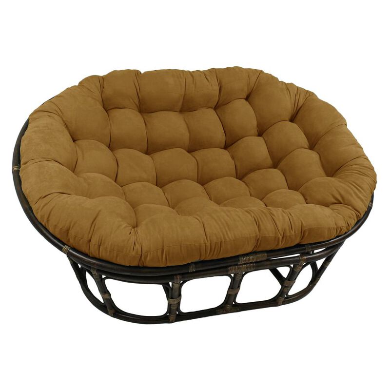 Blazing Needles 78-inch by 58-inch Solid Microsuede Double Papasan Cushion  93304-78-MS-CM
