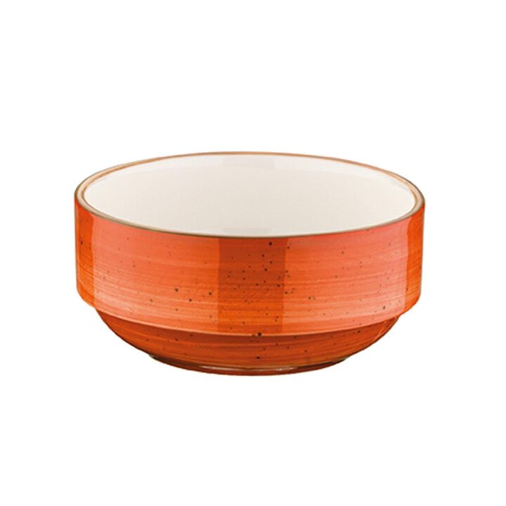 Terracota dia.5.5" h:2.5" 17 oz. Round Terracotta Porcelain Bowl (Set of 4)