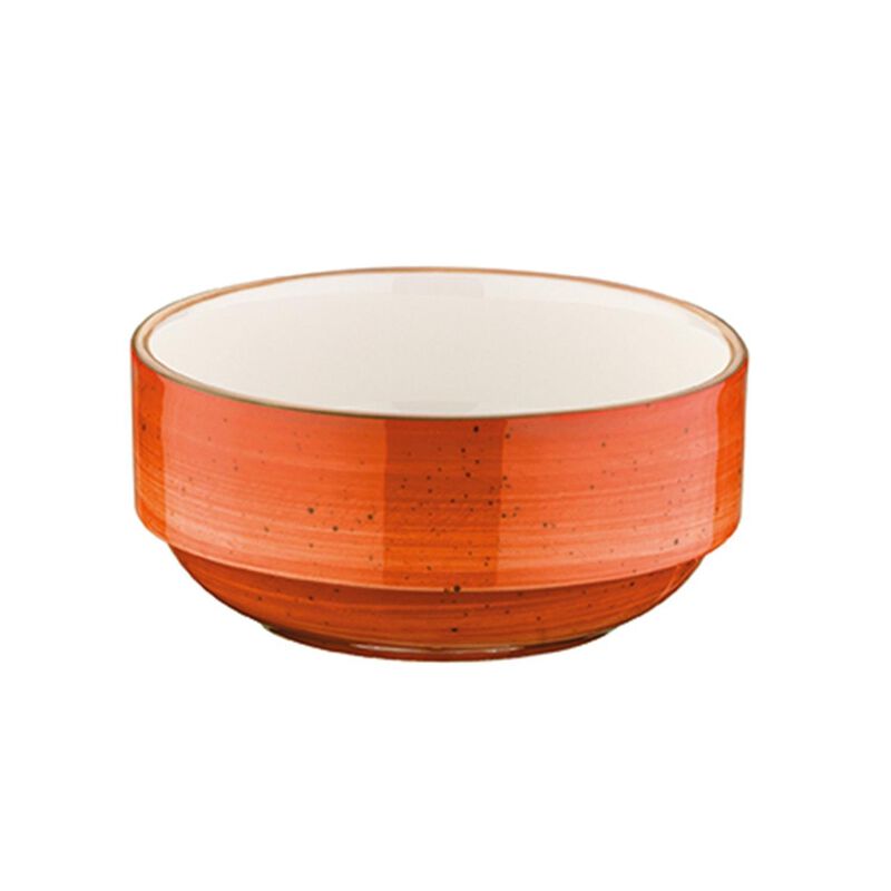 Terracota dia.5.5" h:2.5" 17 oz. Round Terracotta Porcelain Bowl (Set of 4)
