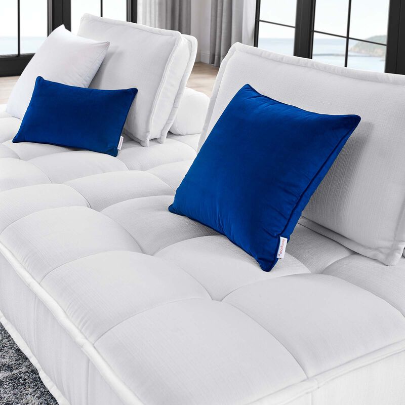Saunter Tufted Fabric 2-Piece Loveseat White