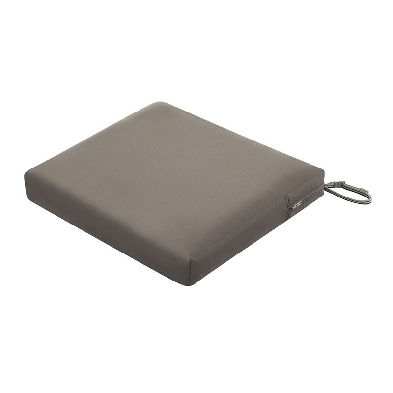 Classic Accessories Ravenna Seat Cushion, 21"W x 19"D x 3"Thick, Dark Taupe