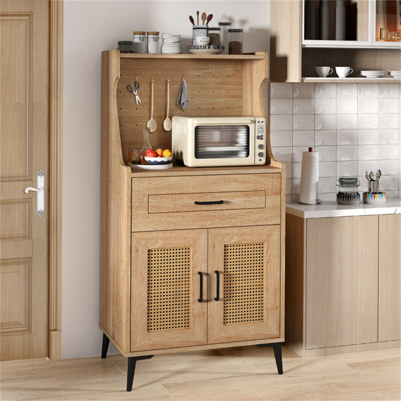 Coffee Bar Cabinet Storage Sideboard for Kitchen & Dining Room Organization