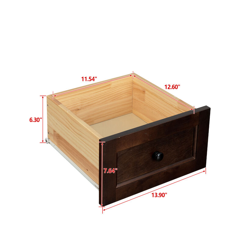 Gewnee Solid Wood spray-painted drawer dresser bar console table lockers