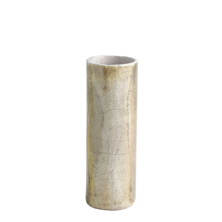 Golden Raku Vase