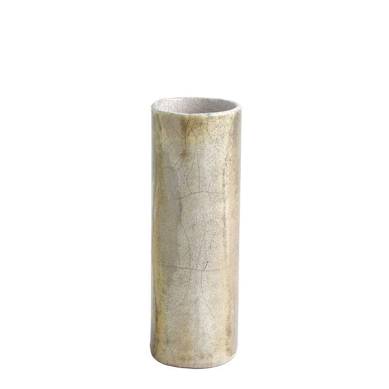Golden Raku Vase