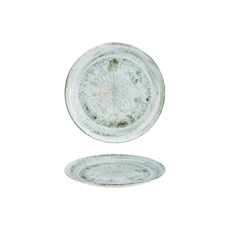 Odette dia.9" Round Decorated Porcelain Plate (Set of 4)