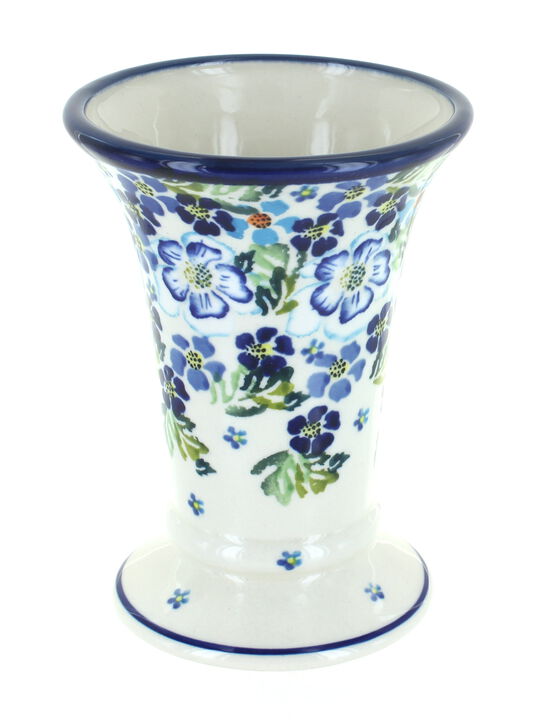 Blue Rose Polish Pottery Stars & Stripes Small Vase