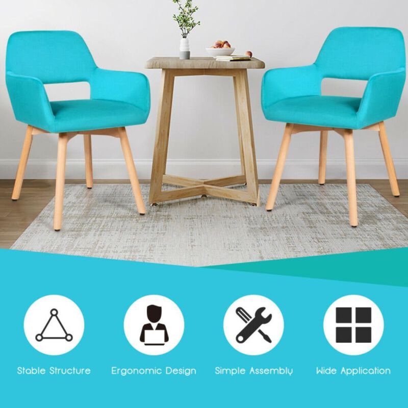 Hivvago Set of 2 Modern Accent Armchairs