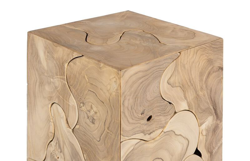 Teak Slice Small Pedestal