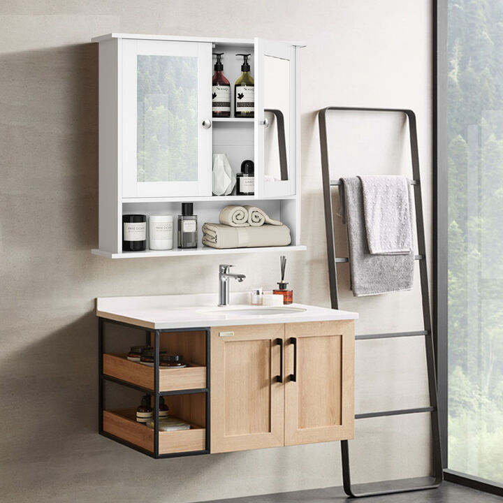 Bathroom Wall Mount Mirror Cabinet Organizer For Bathroom