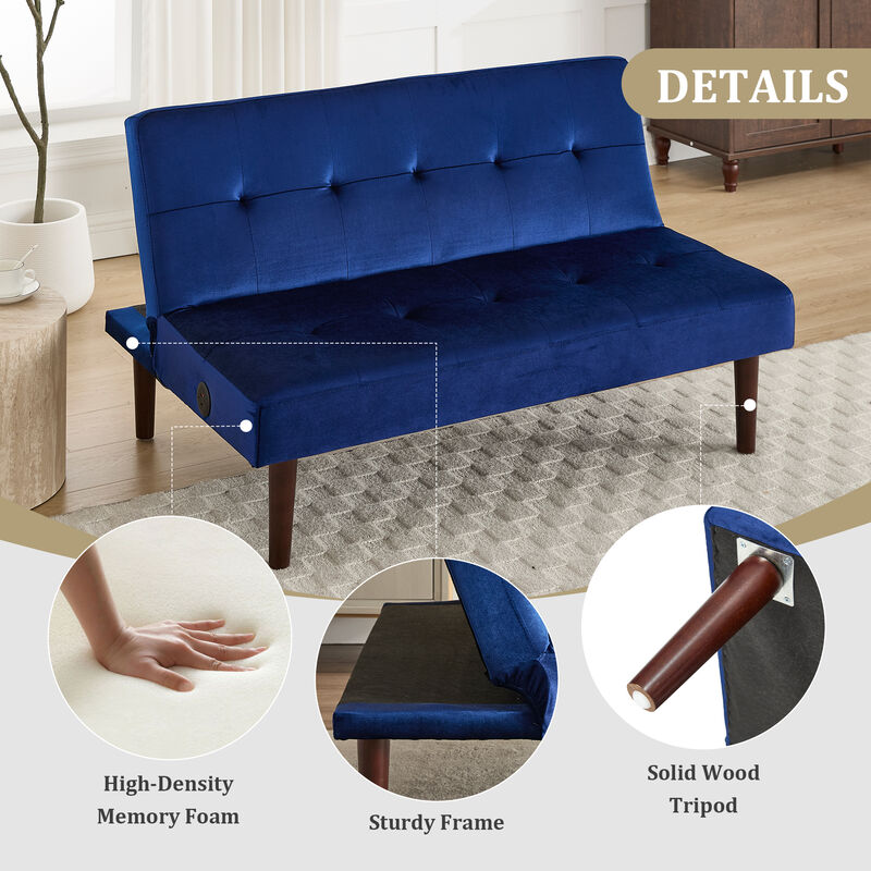 Merax Flannel Fabric Foldable Sofa Recliner Futon