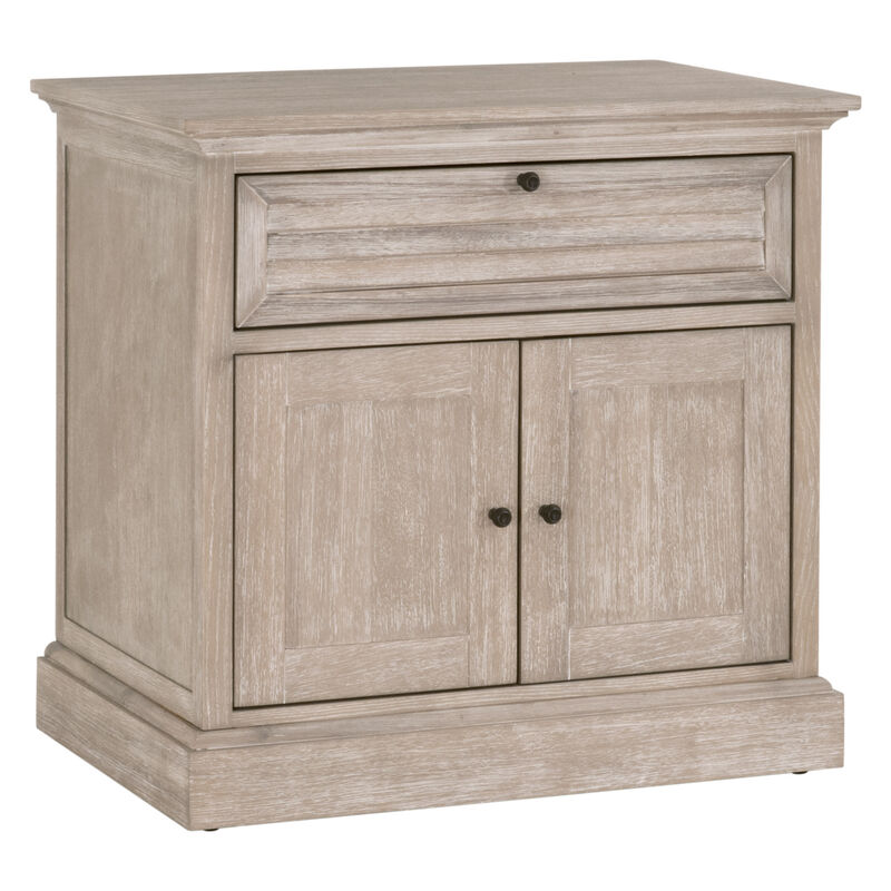 1-Drawer 2-Door Nightstand