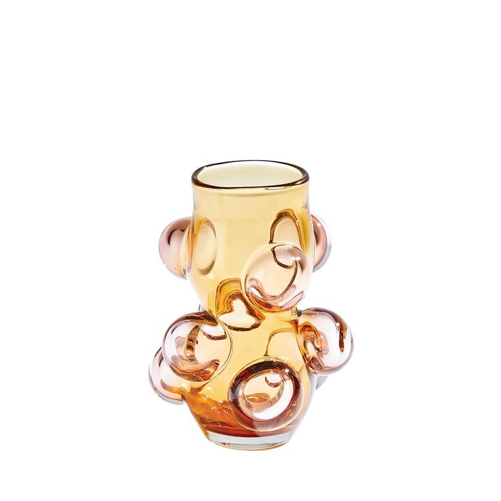 Bubbled Vase-Brown Small