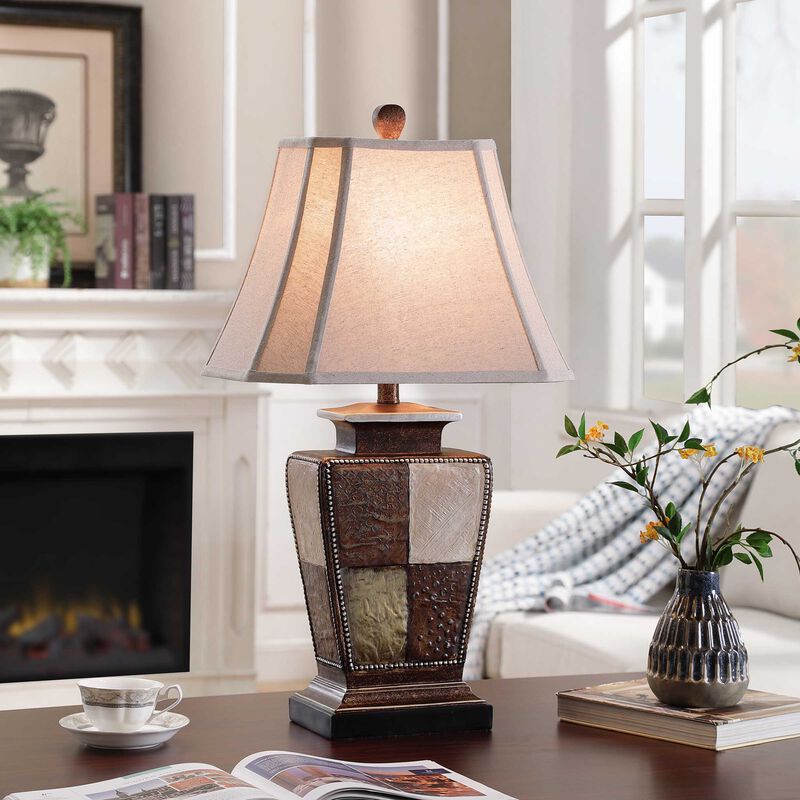 Austin Patchwork Table Lamp (Set of 2)