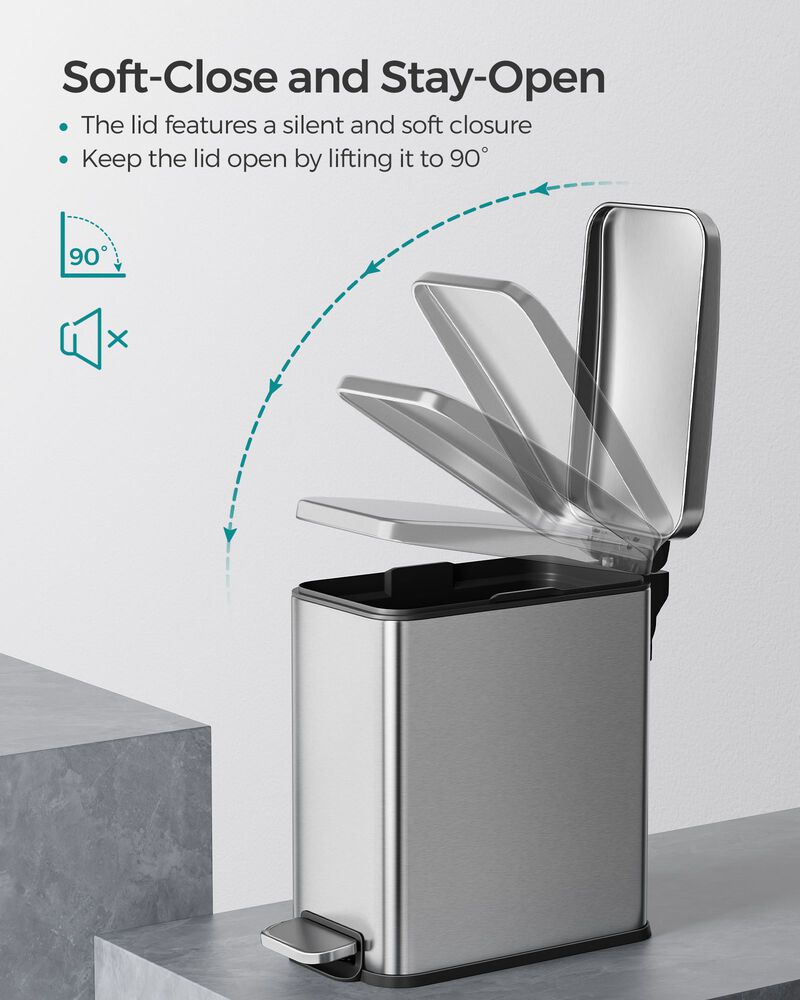 Bathroom Trash Can and Toilet Brush Set