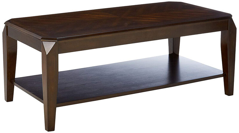 Docila 3Pc Pack Coffee/End Table Set, Walnut-Benzara