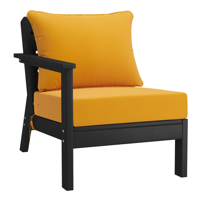 WestinTrends Outdoor Patio HDPE Loveseat Sofa with Patio Cushions
