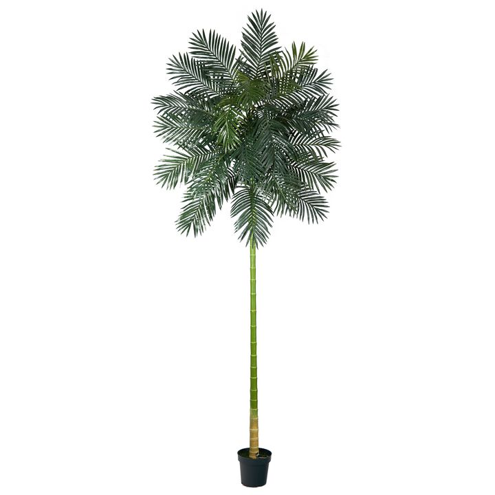 Hivvago 10 Feet Golden Cane Artificial Palm Tree