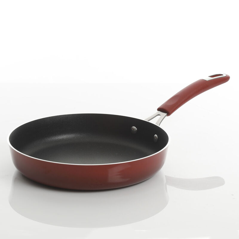 Kenmore Elite Andover 10 Piece Nonstick Aluminum Cookware Set in Red Gradient