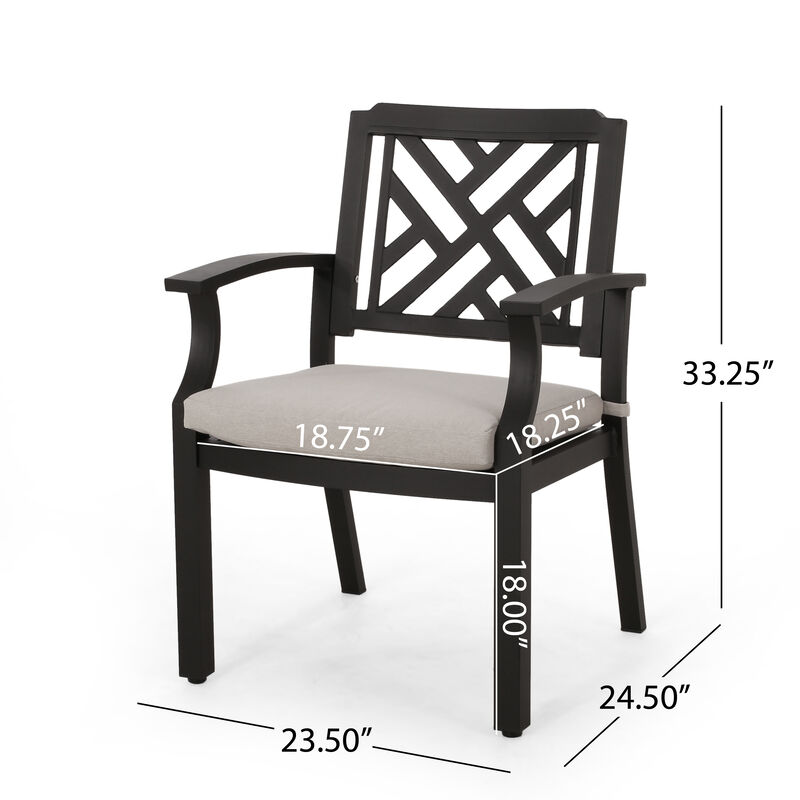 Merax 2 Pcs Outdoor Dining Chairs with Cushion