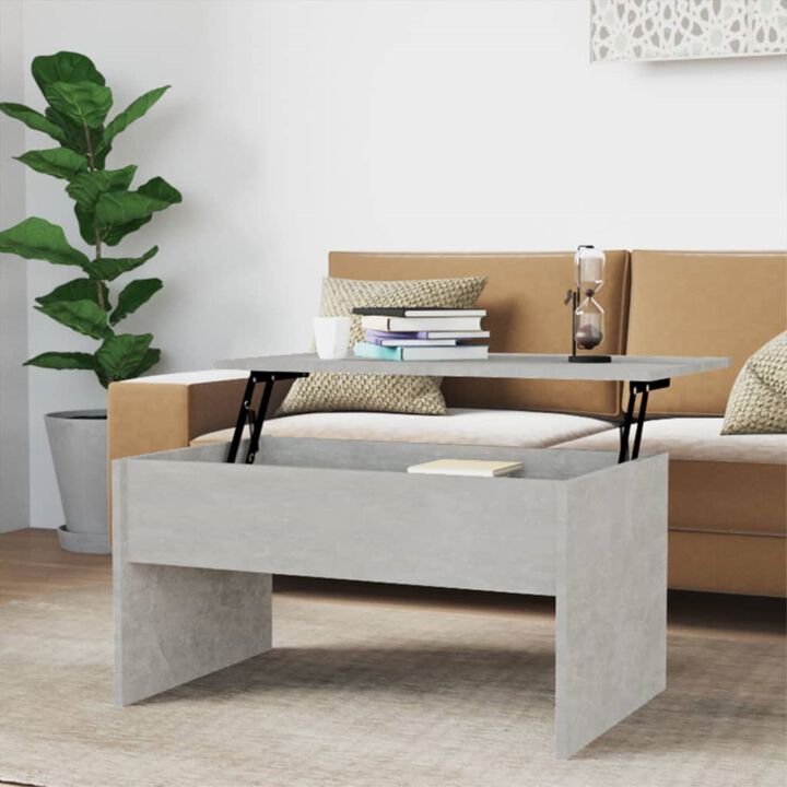 vidaXL Coffee Table Concrete Gray 31.5"x19.9"x16.3" Engineered Wood