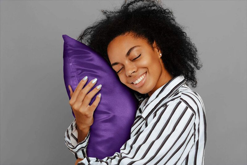 Satin Pillow Case with Zipper - Luxury Pillow Cover (Pillowcase Set of 2)