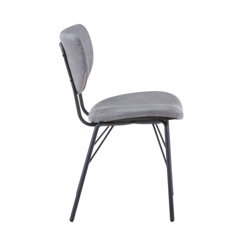 Jofran Modern Faux Leather Split-Back Upholstered Dining Chair (Set of 2)