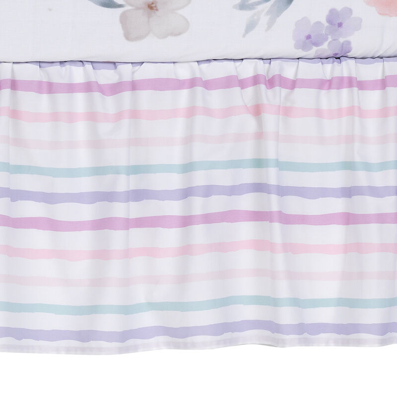 Lambs & Ivy Girls Rule the World Pink Floral 4-Piece Baby Crib Bedding Set