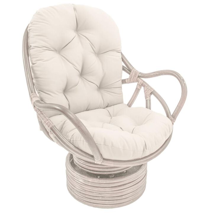 Blazing Needles 48-inch by 24-inch Solid Twill Swivel Rocker Cushion 93310-TW-EG