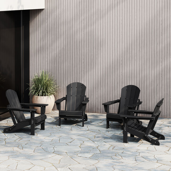 WestinTrends Westintrends 4-Piece set outdoor folding Poly Adirondack chair