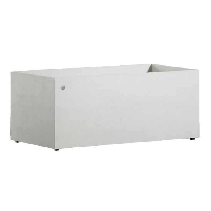 COSAPOTS Semplito Rectangular Planter – Concrete Stone Finish – Fiberglass Indoor/Outdoor and Weather-Resistant Large Planter (39.4" L x 19.7" W x 23.6" H Exterior, 39" L x 19.3" W Interior)