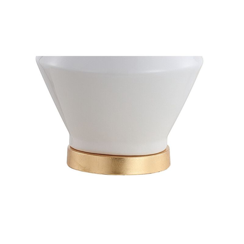 Alba Geometric Ceramicmetal LED Table Lamp
