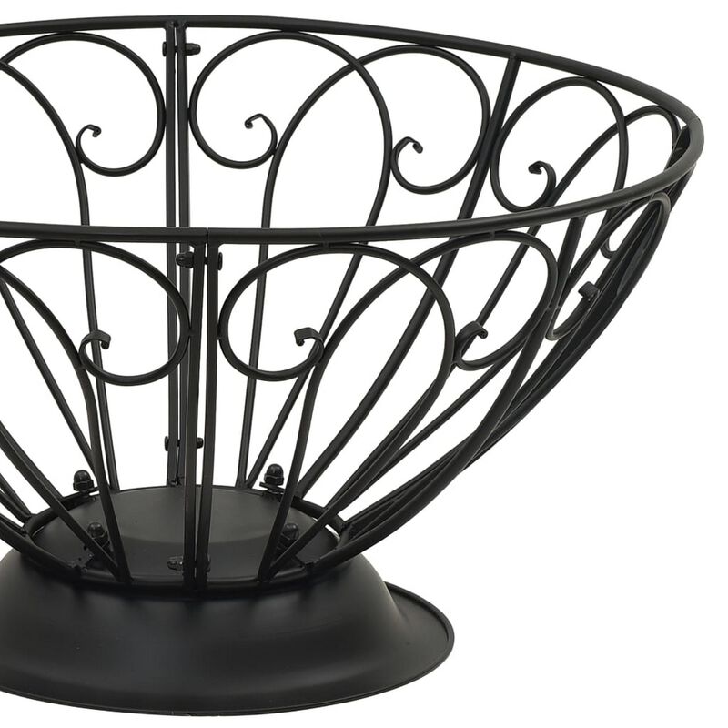 Outdoor Fire Pit with Poker and Mesh Cover, 30 Inch Black Steel Frame - Benzara