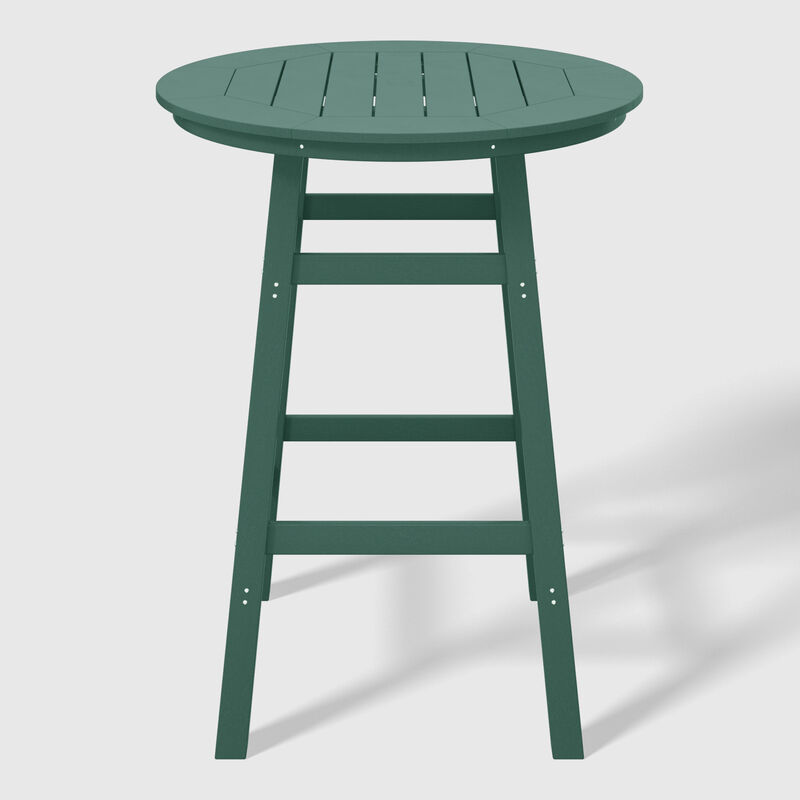 WestinTrends Outdoor 35" HDPE Round Patio Bar Height Table