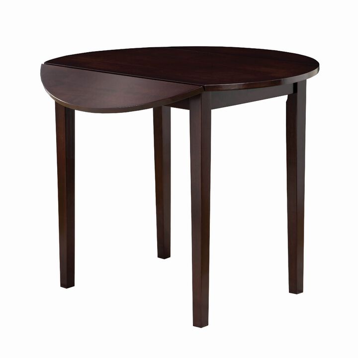 Transitional Style 3 Piece Wooden Dining Table and Chair Set, Brown-Benzara