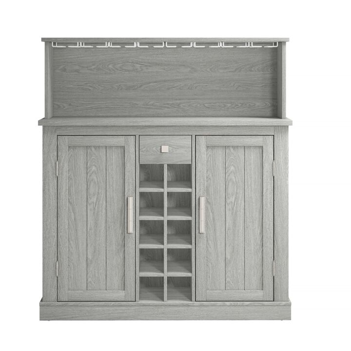 FESTIVO Farmhouse Buffet Bar Cabinet with Wine Storage